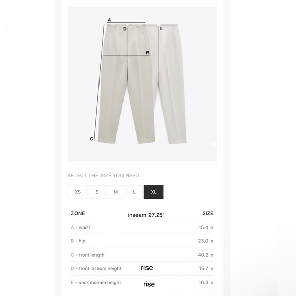 Zara SATIN BROWN BALLOON PANTS XL NWT - Picture 14 of 16